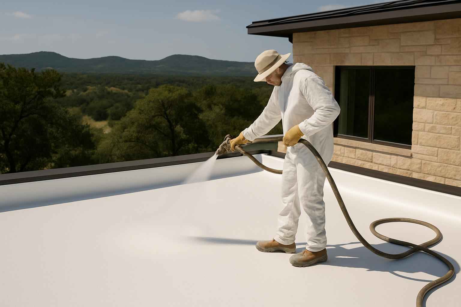 Foam Roof Recoat Company Near Me in Round Mountain TX