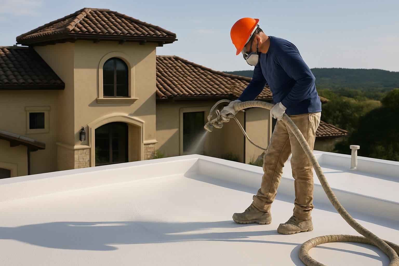 Foam Roof Recoat Maintenance in Boerne TX