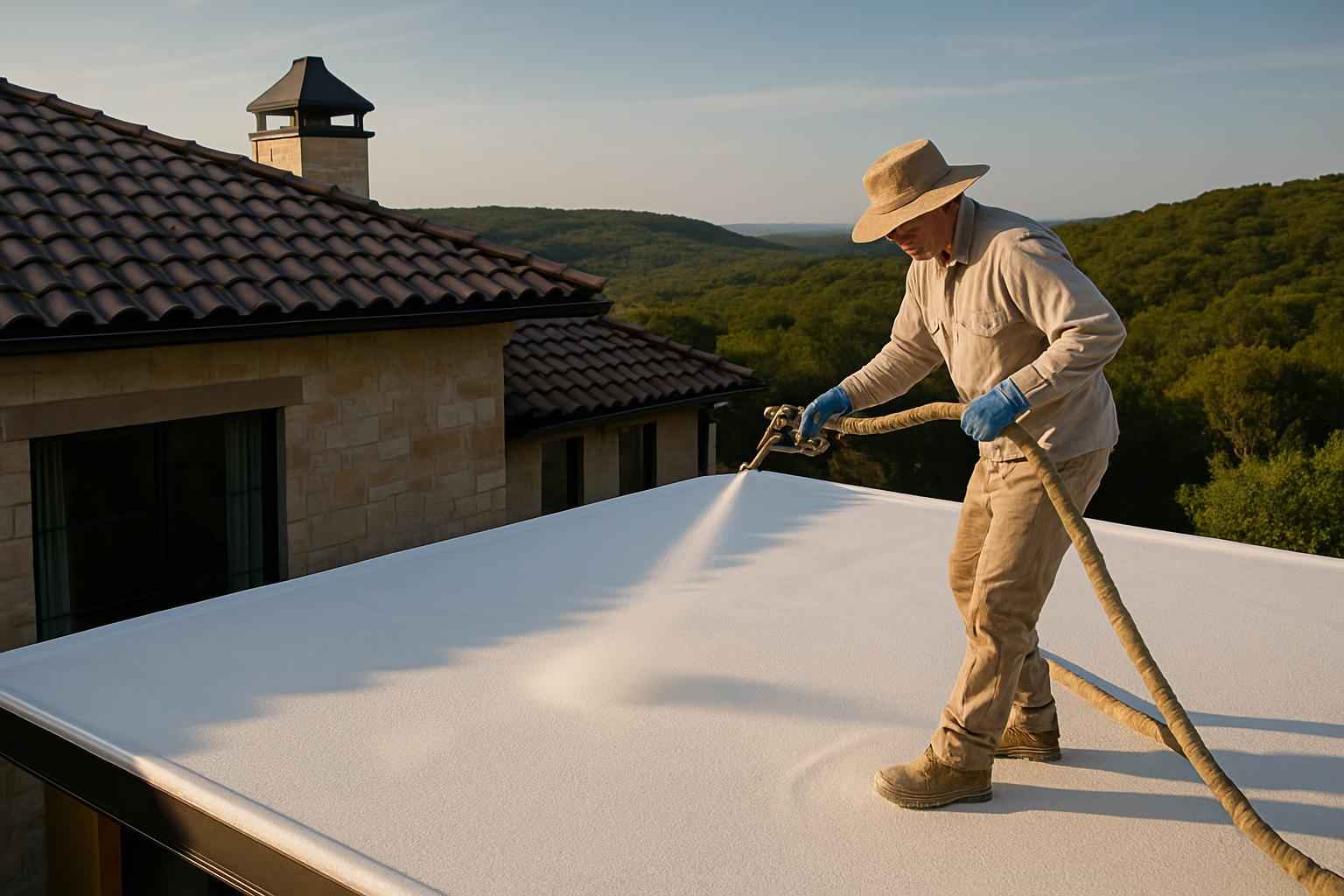 Foam Roof Recoat Maintenance in Mountain Home TX