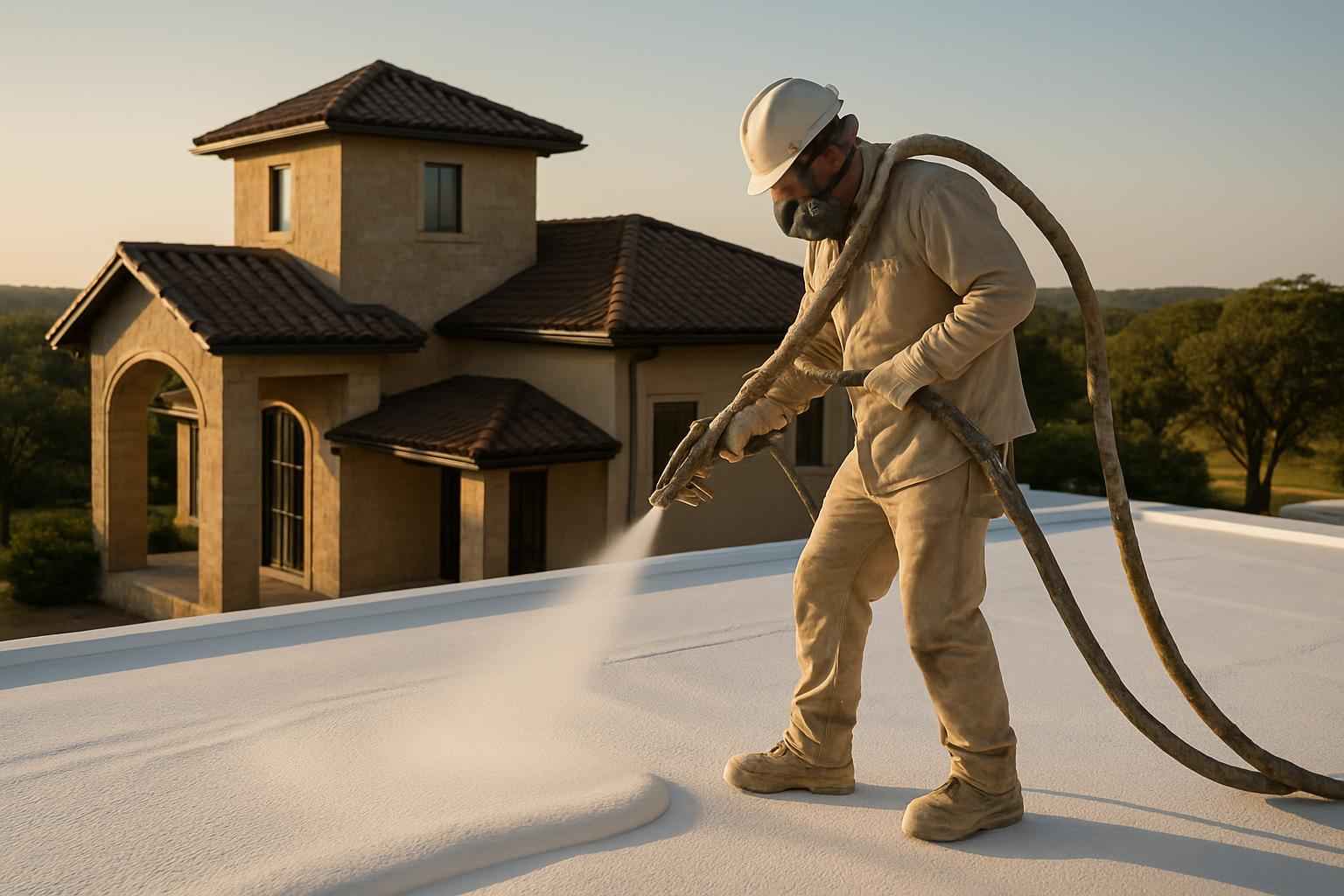 Foam Roof Restoration Contractor in Cypress Mill TX