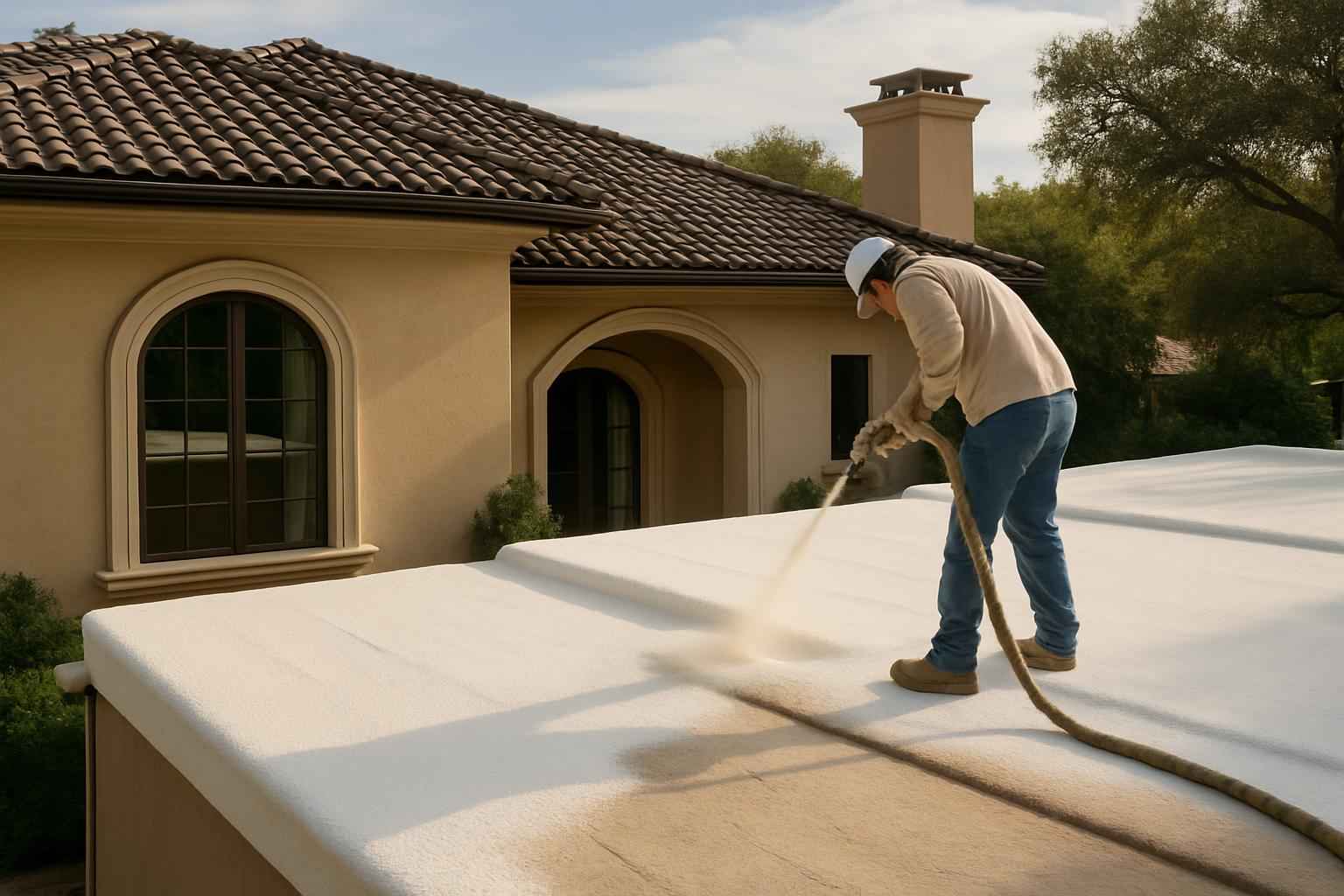 Foam Roof Restoration Contractor in Hunt TX