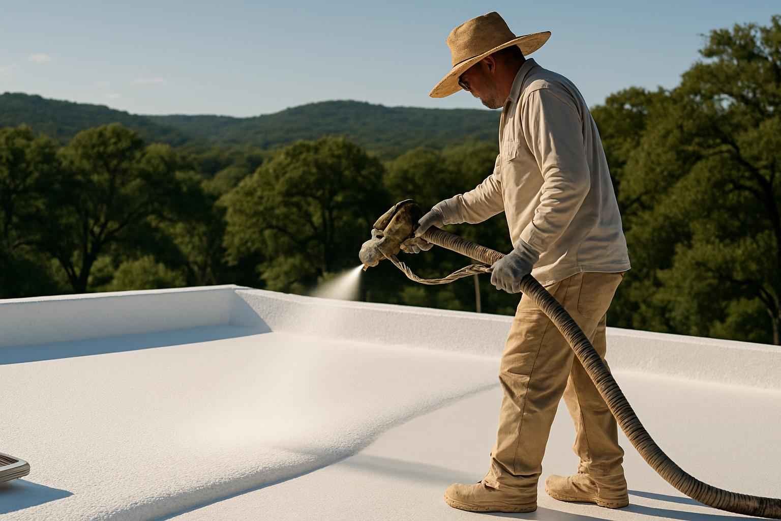 Foam Roof UV Protection Service in Hunt TX