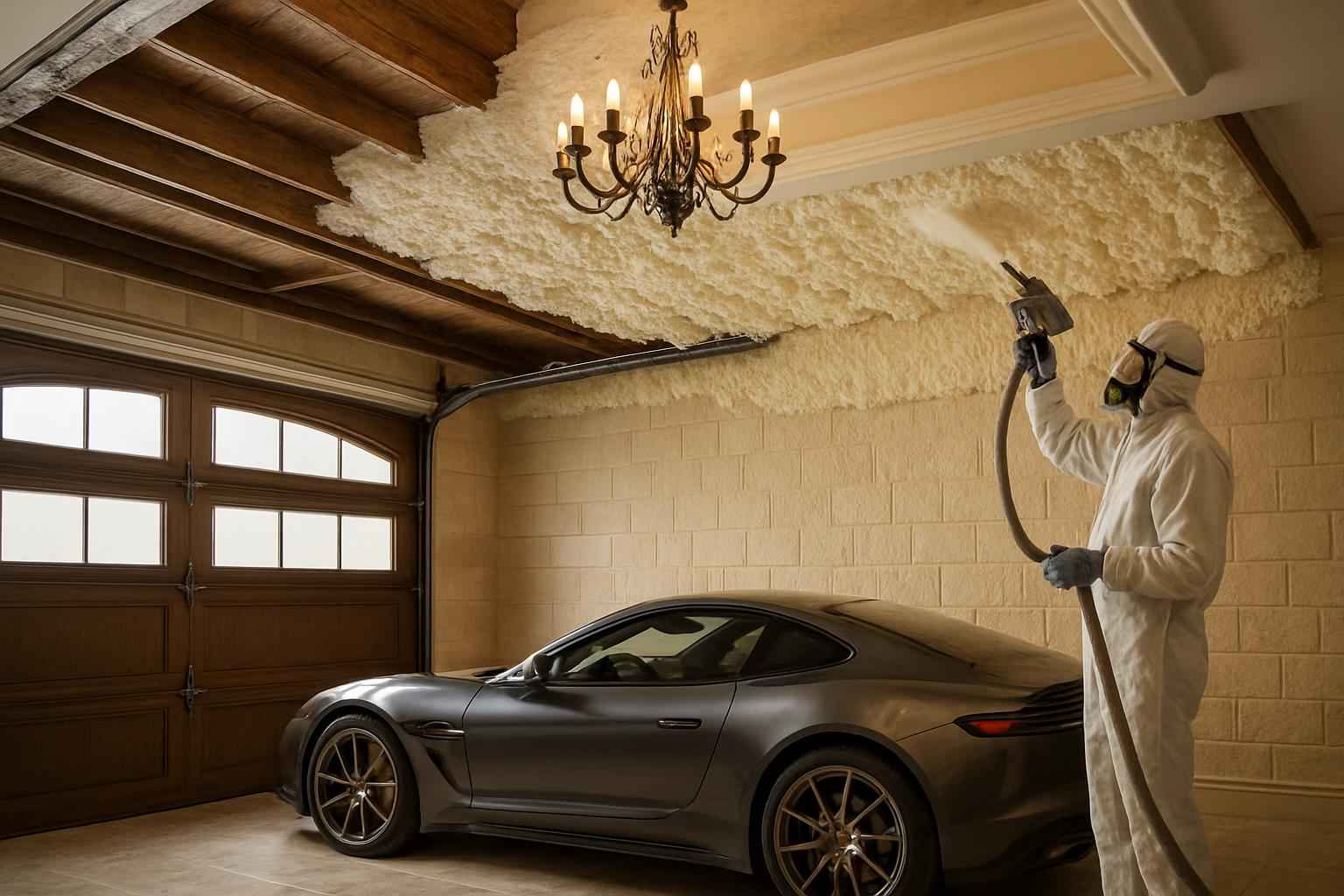 Garage Ceiling Foam Service in Round Mountain TX