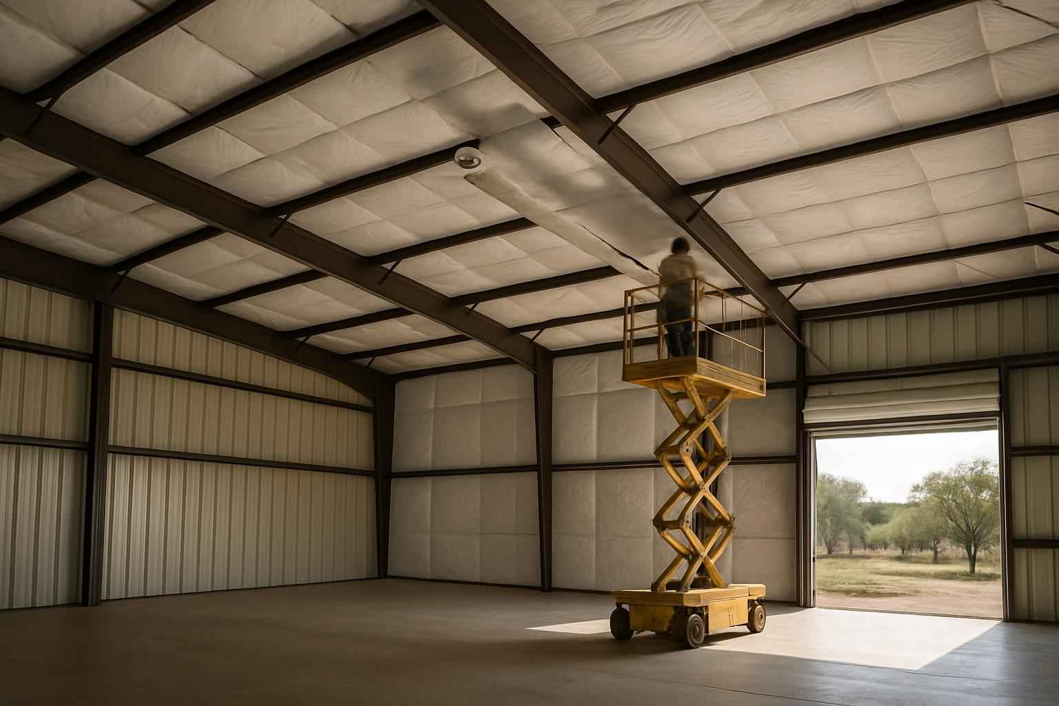 Metal Building Retrofit Insulation in Kingsland TX