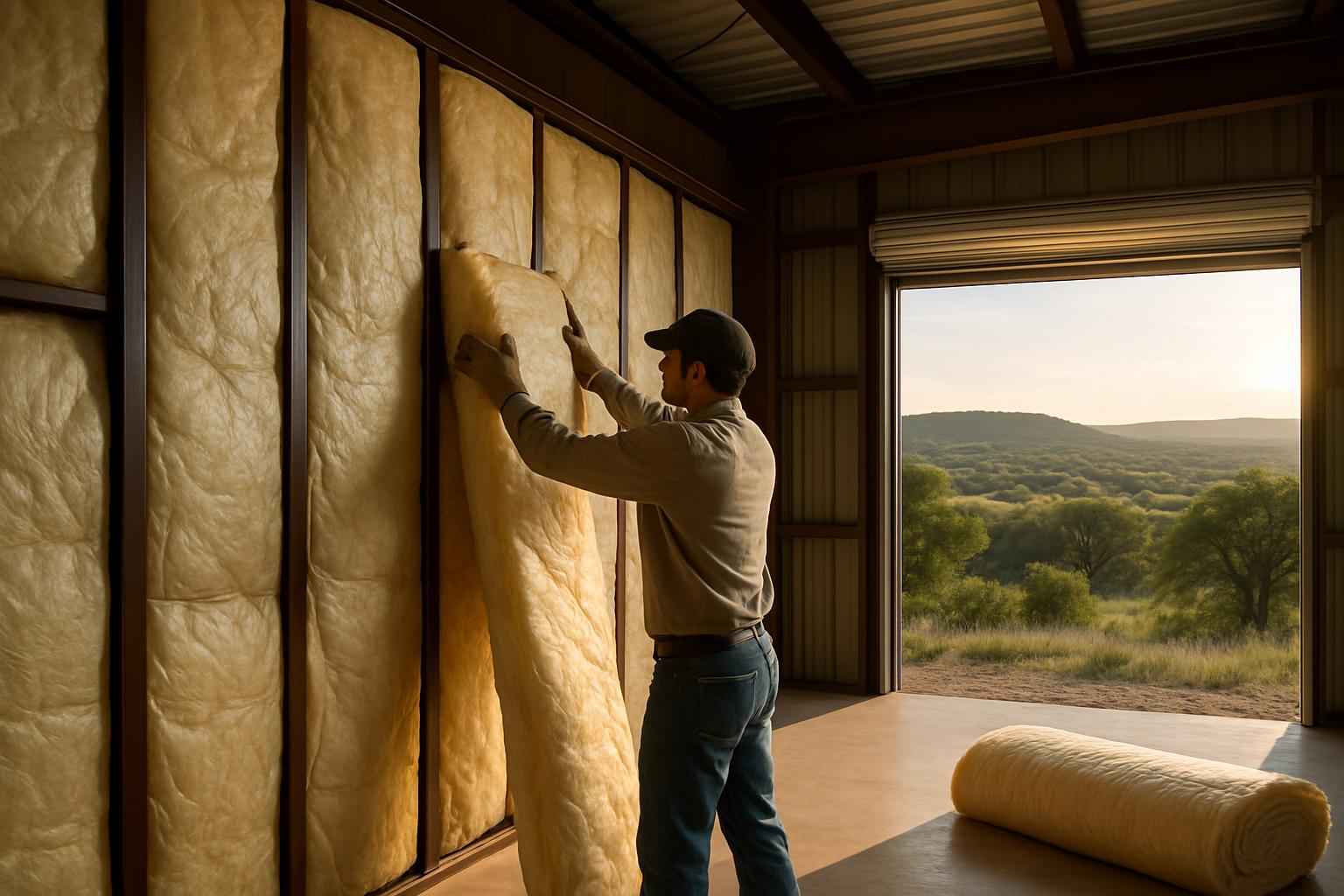 Metal Building Retrofit Insulation in Round Mountain TX