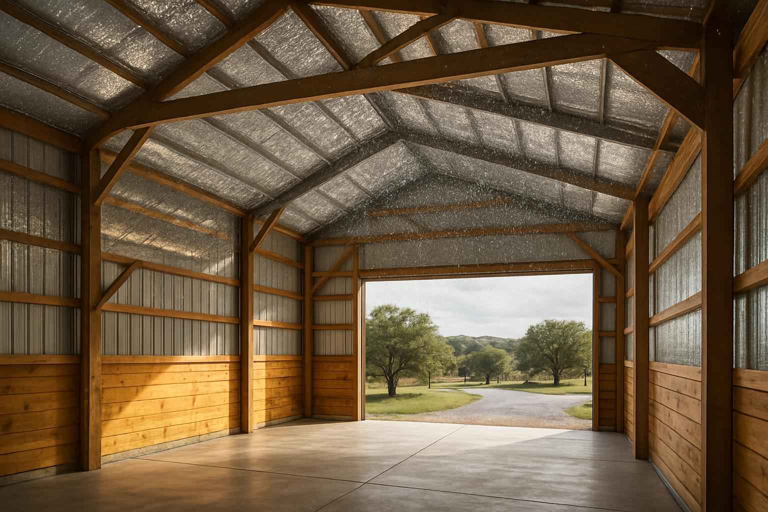 Pole Barn Condensation Control in Round Mountain TX