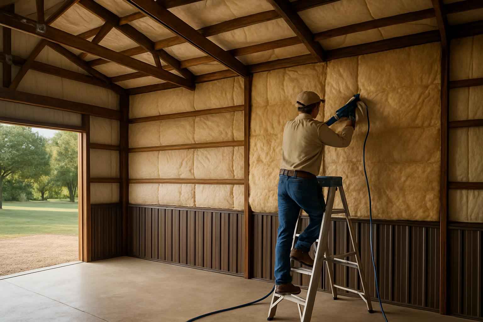 Pole Barn Insulation Retrofit in Hunt TX