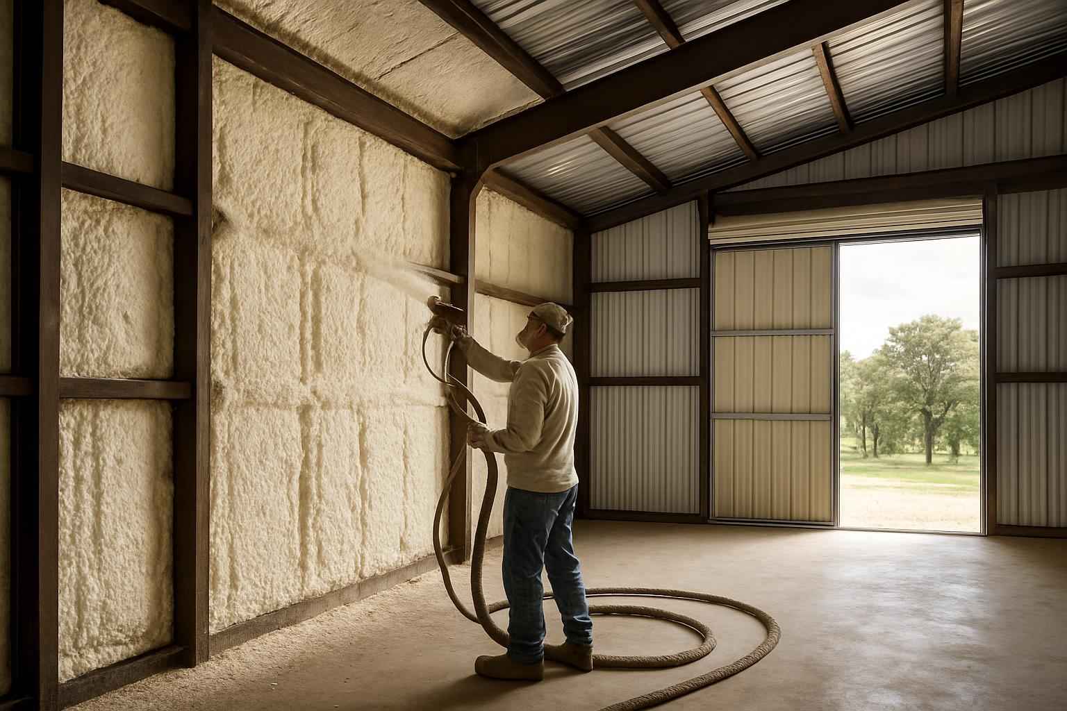 Pole Barn Insulation Retrofit in Kendalia TX