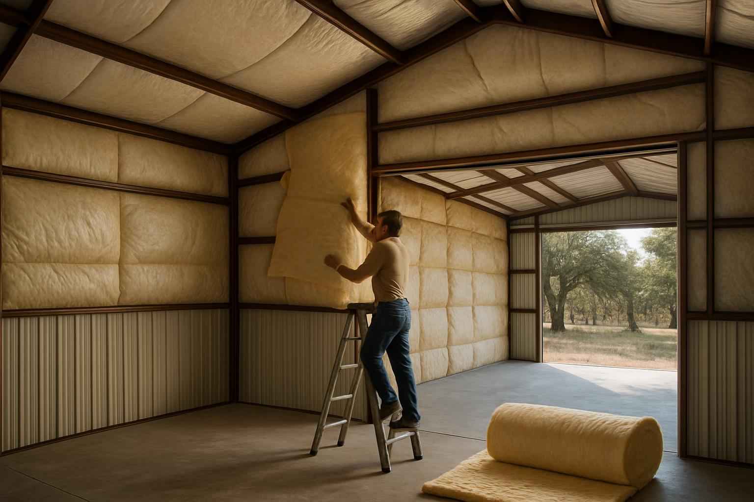 Pole Barn Insulation Retrofit in Kingsland TX