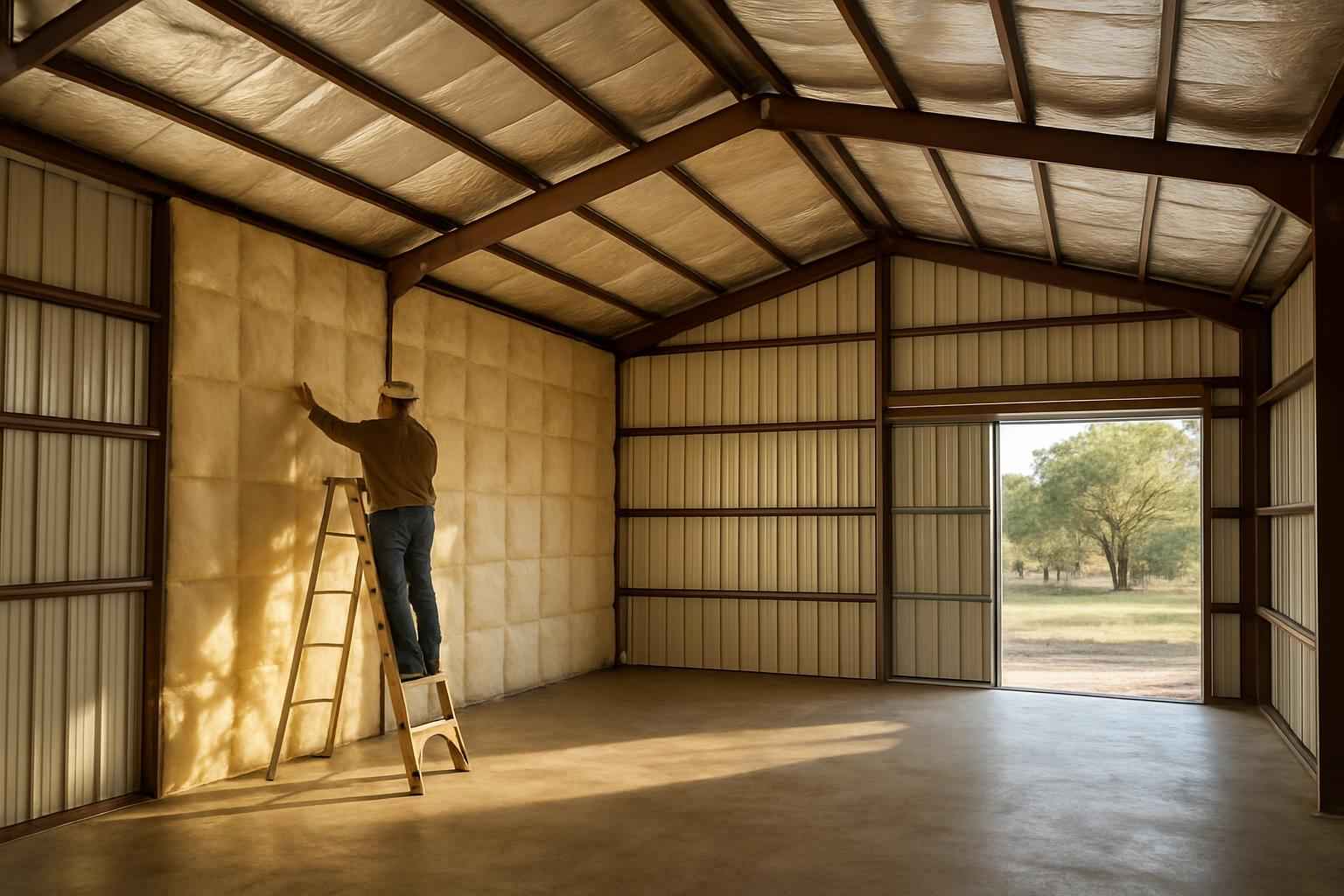 Pole Barn Insulation Retrofit in Llano TX