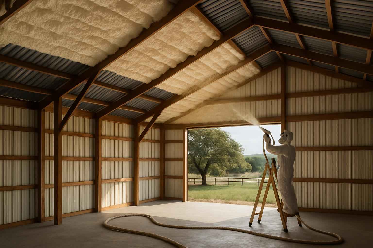 Pole Barn Roof Foam in Kendalia TX
