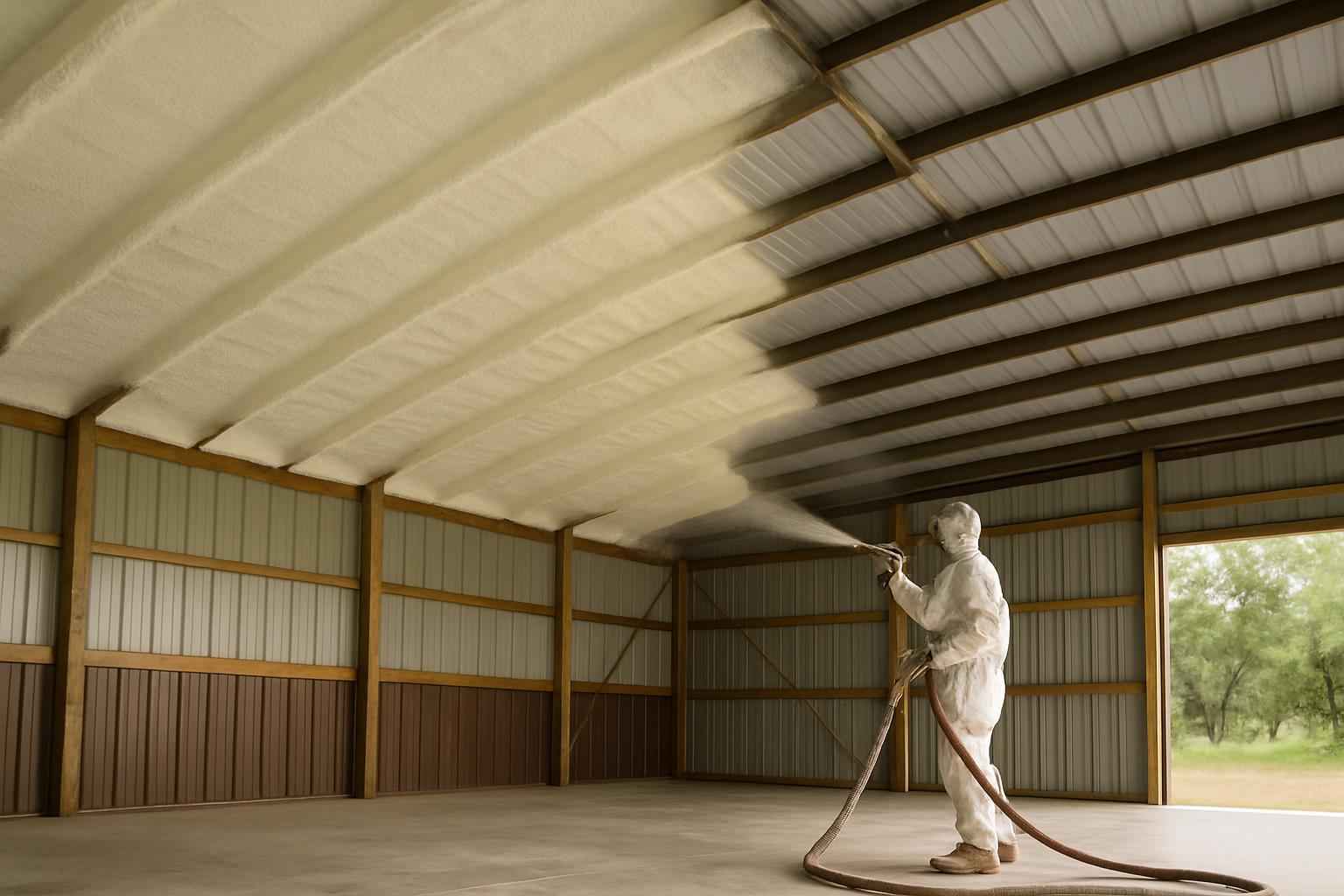 Pole Barn Roof Foam in Kingsland TX