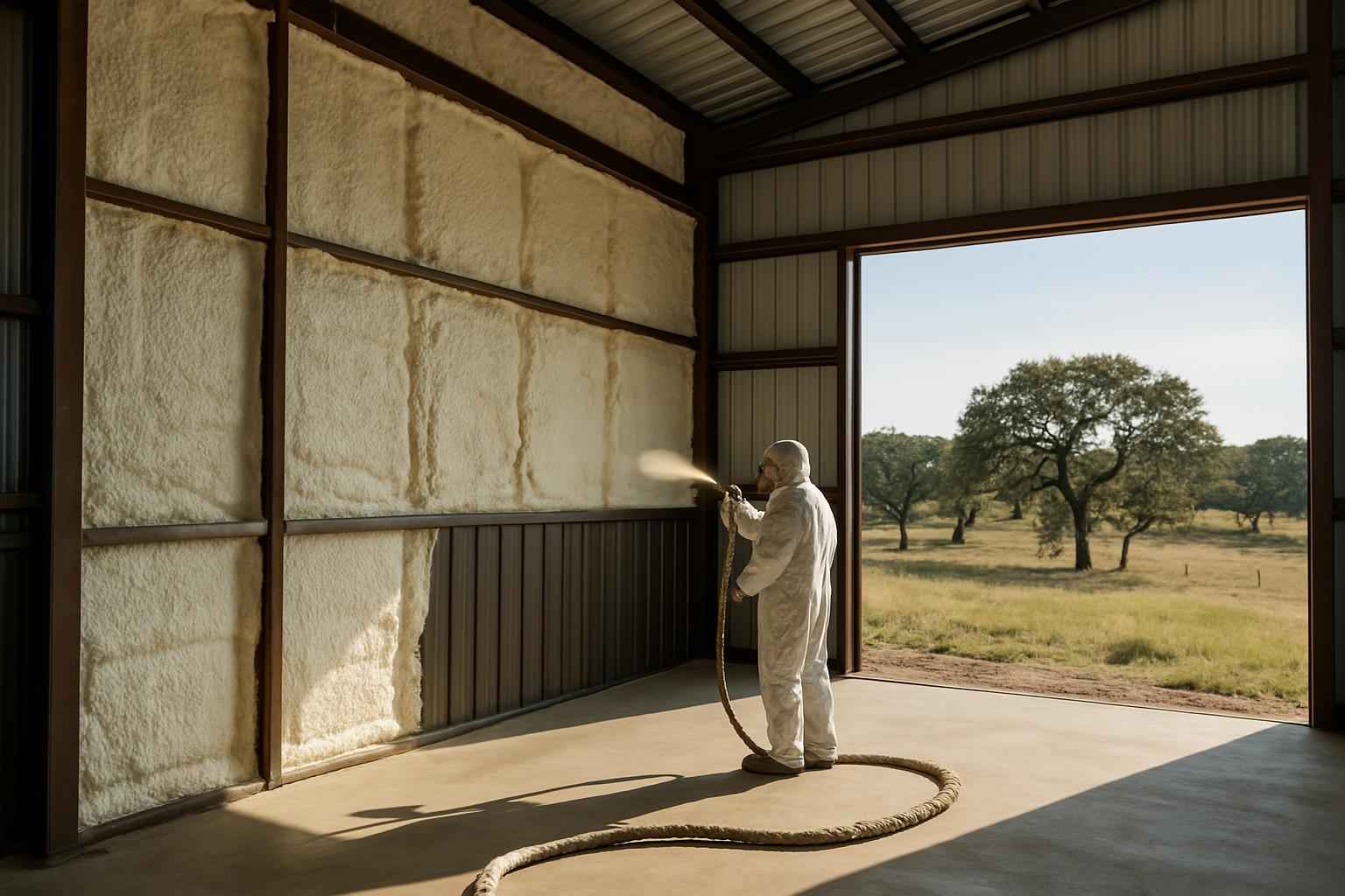 Pole Barn Wall Foam Service in Cypress Mill TX