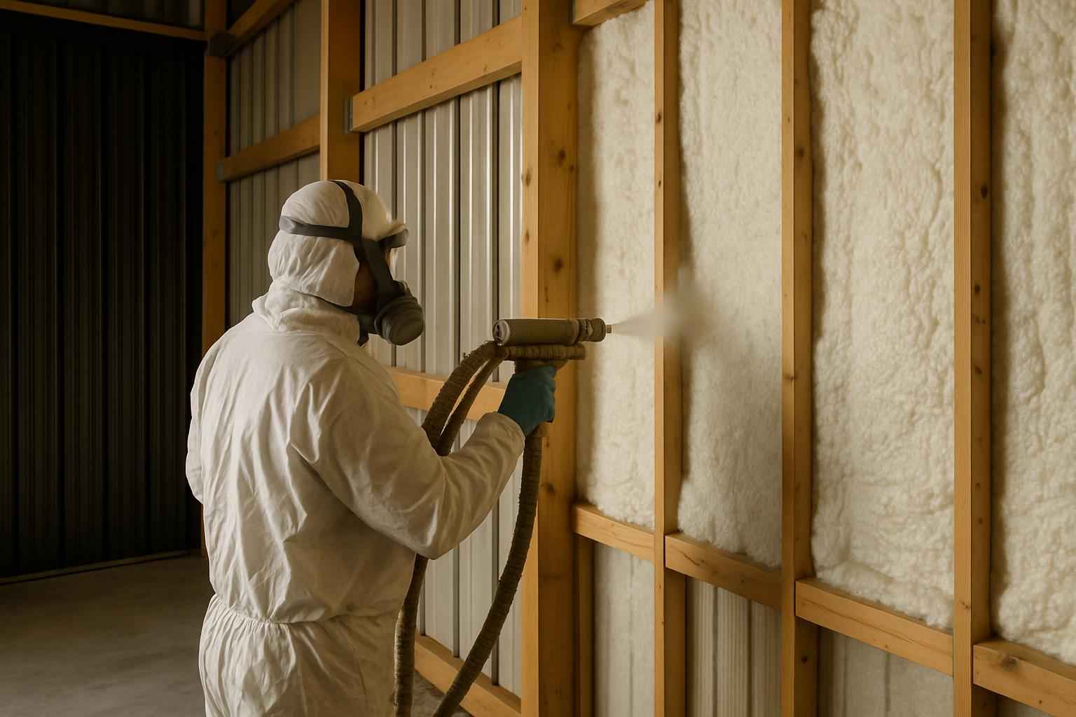 Pole Barn Wall Foam Service in Hunt TX