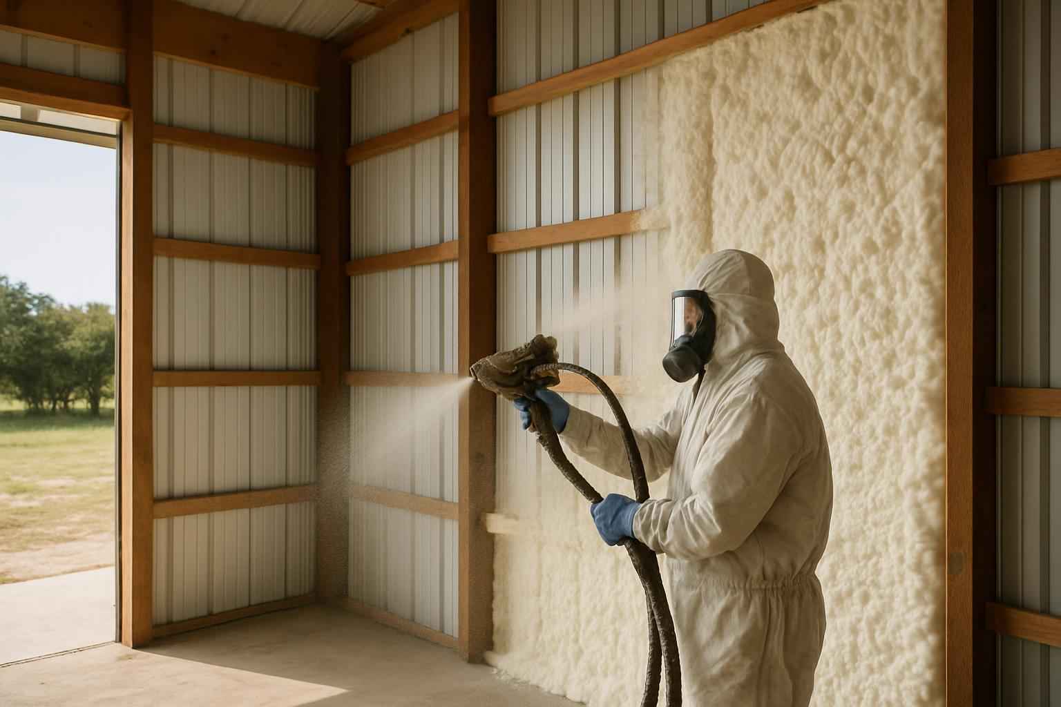 Pole Barn Wall Foam Service in Kendalia TX