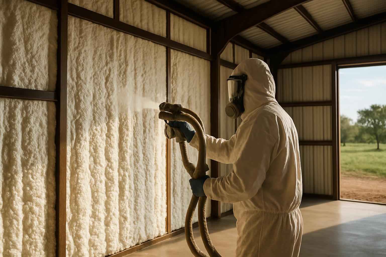 Pole Barn Wall Foam Service in Kingsland TX