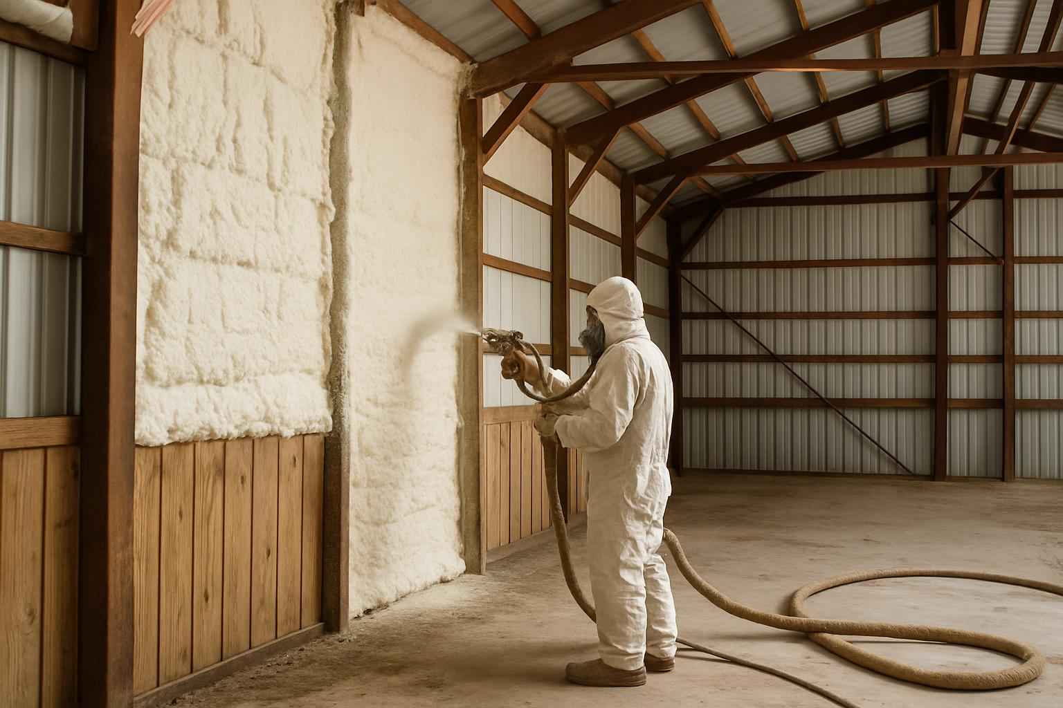 Pole Barn Wall Foam Service in Llano TX