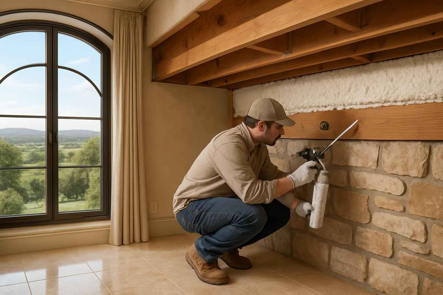 Rim Joist Air Seal Installer in Round Mountain TX