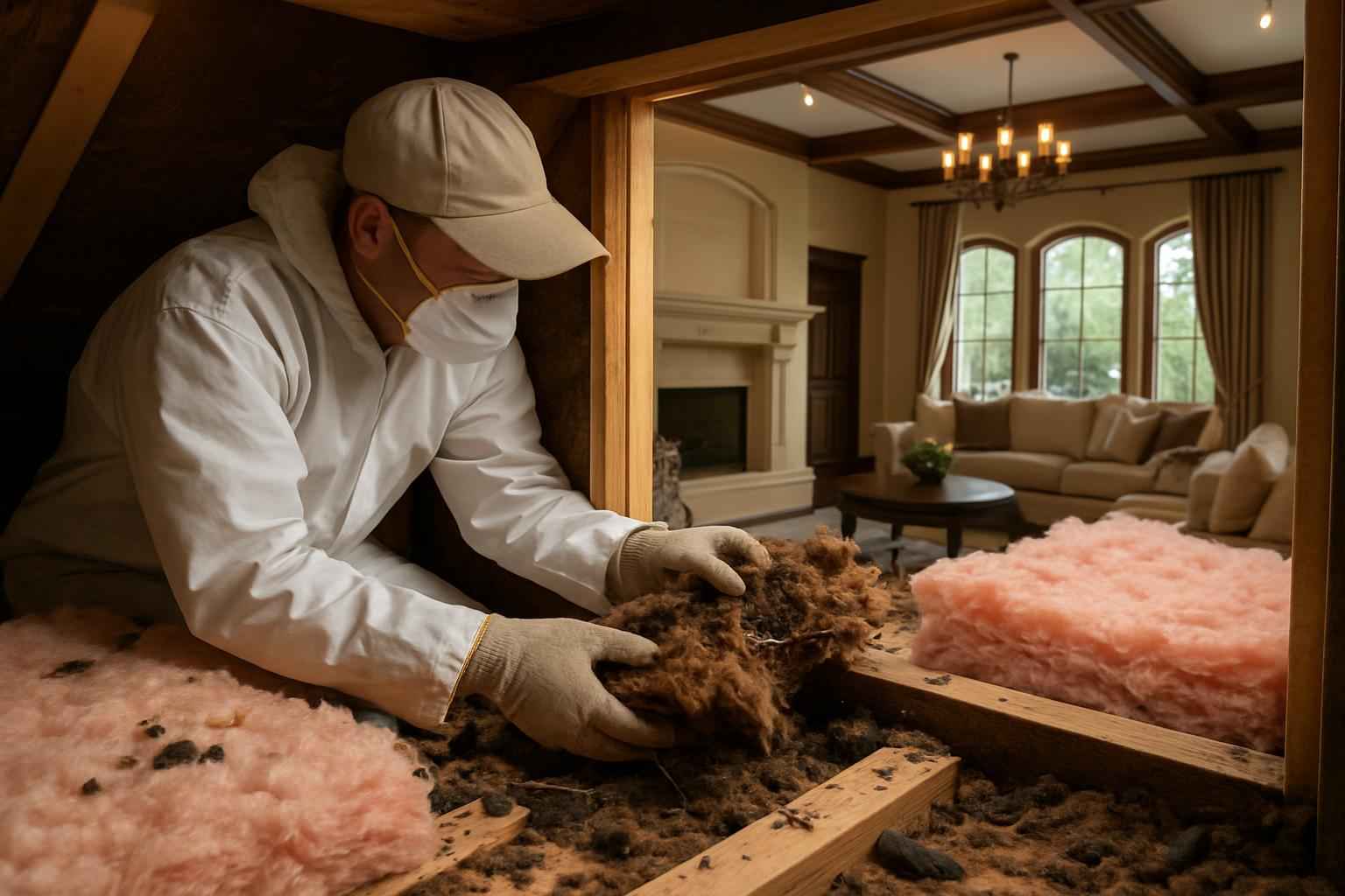 Rodent Damage Insulation Replacement in Kingsland TX