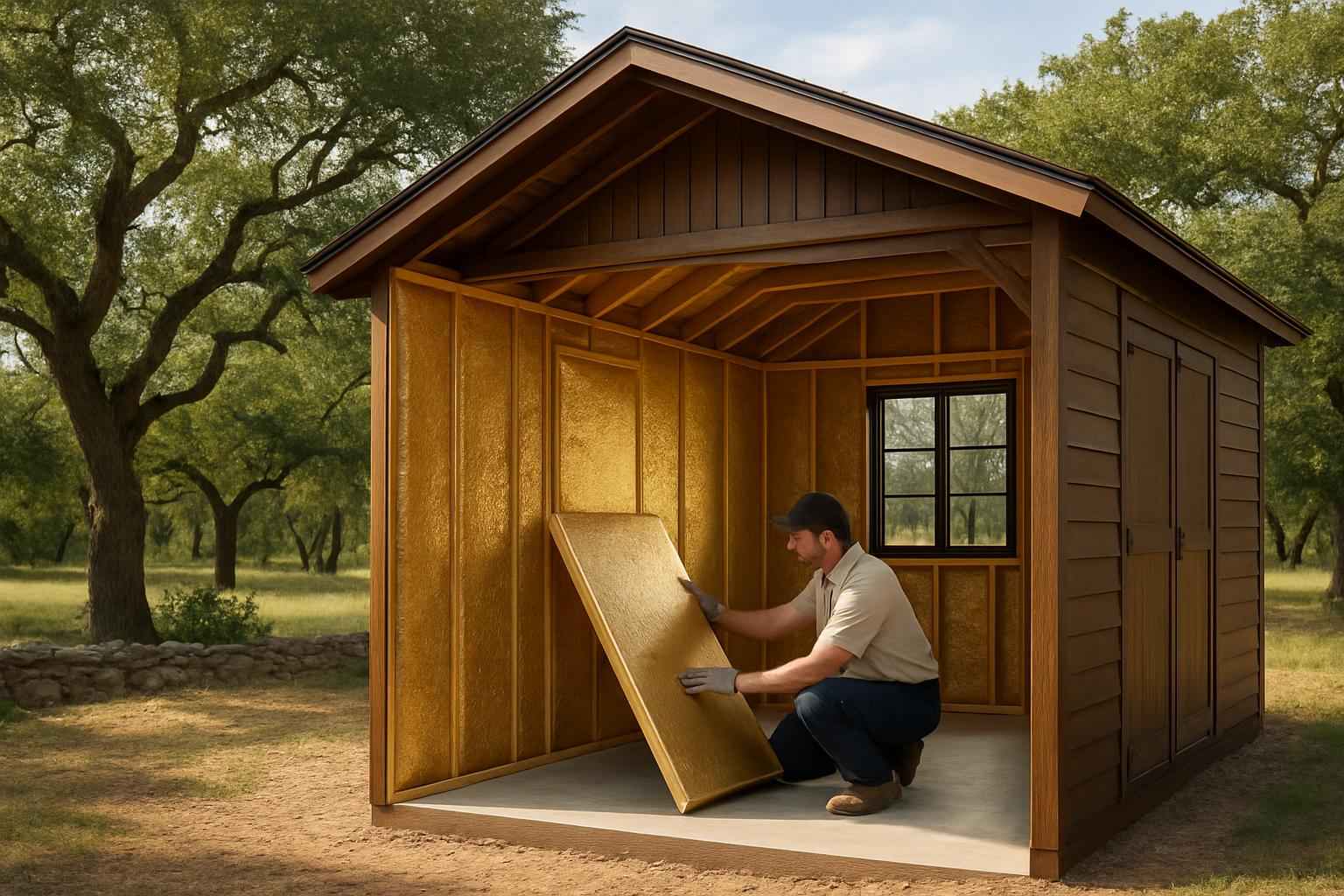 Shed Insulation Retrofit in Cypress Mill TX