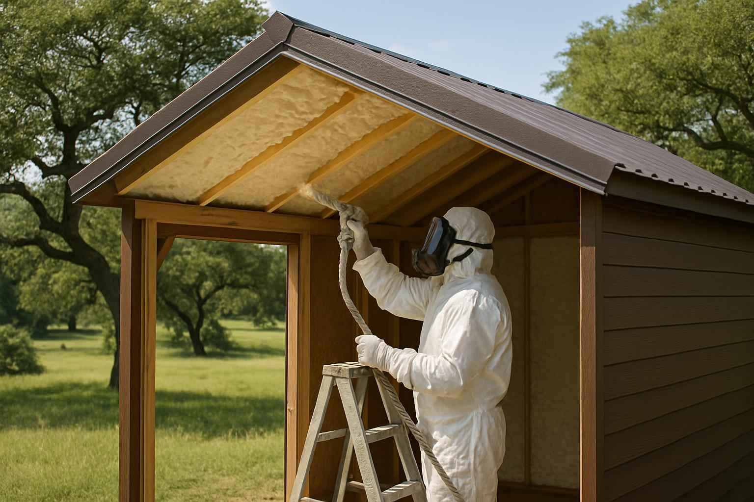 Shed Roof Foam Installer in Hunt TX