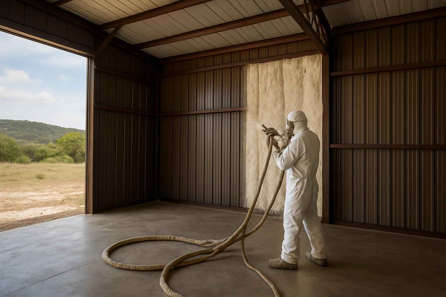 Shop Building Foam Installer in Round Mountain TX