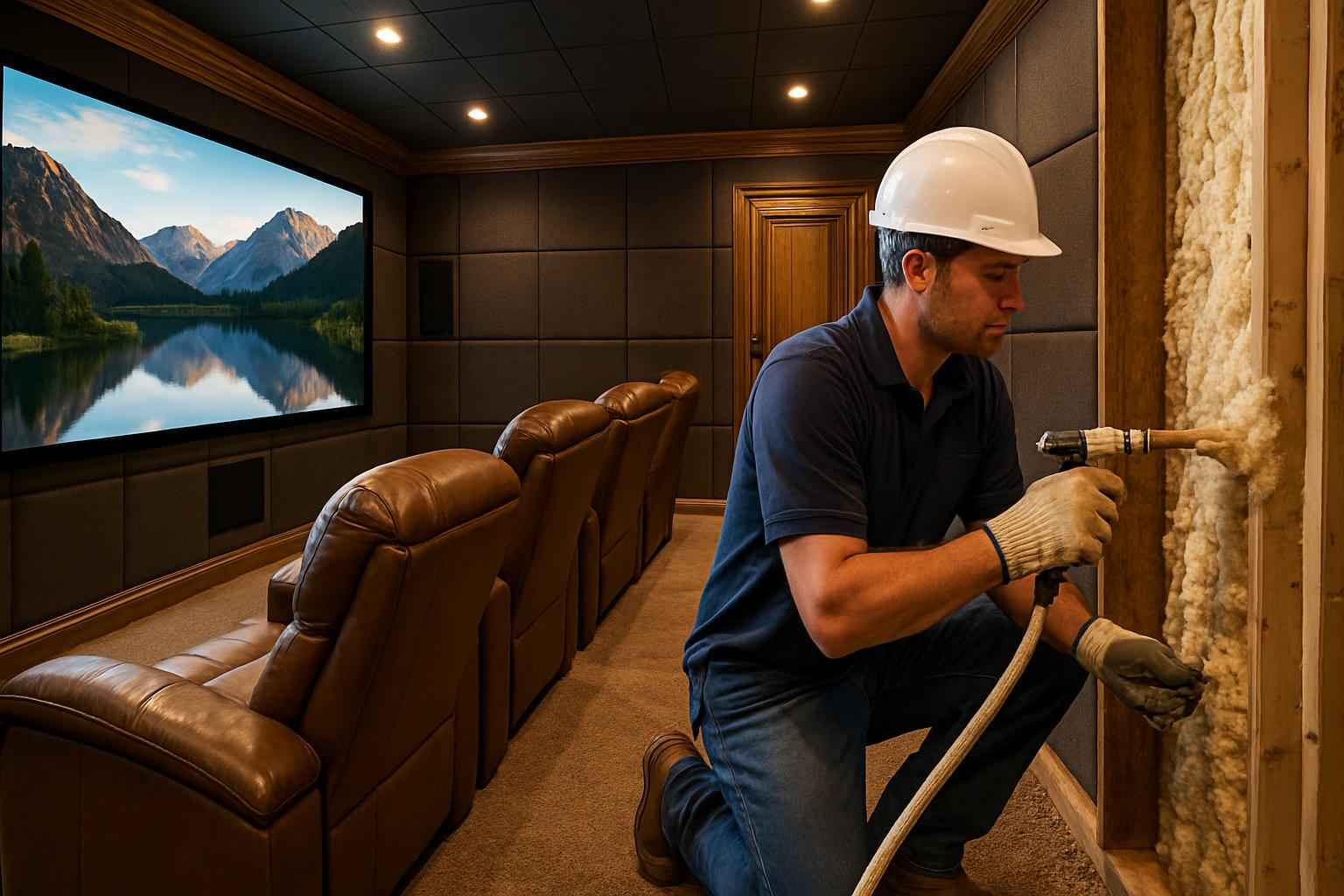 Theater Room Foam Installer in Hunt TX