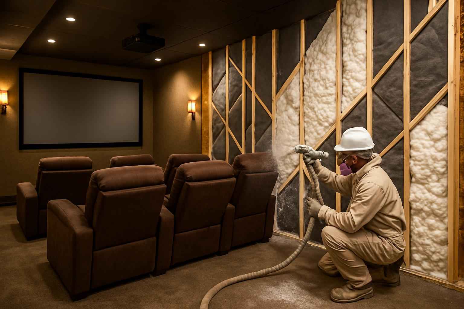 Theater Room Foam Installer in Round Mountain TX
