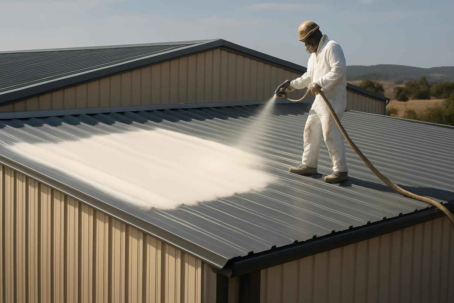 Warehouse Metal Roof Foam in Boerne TX