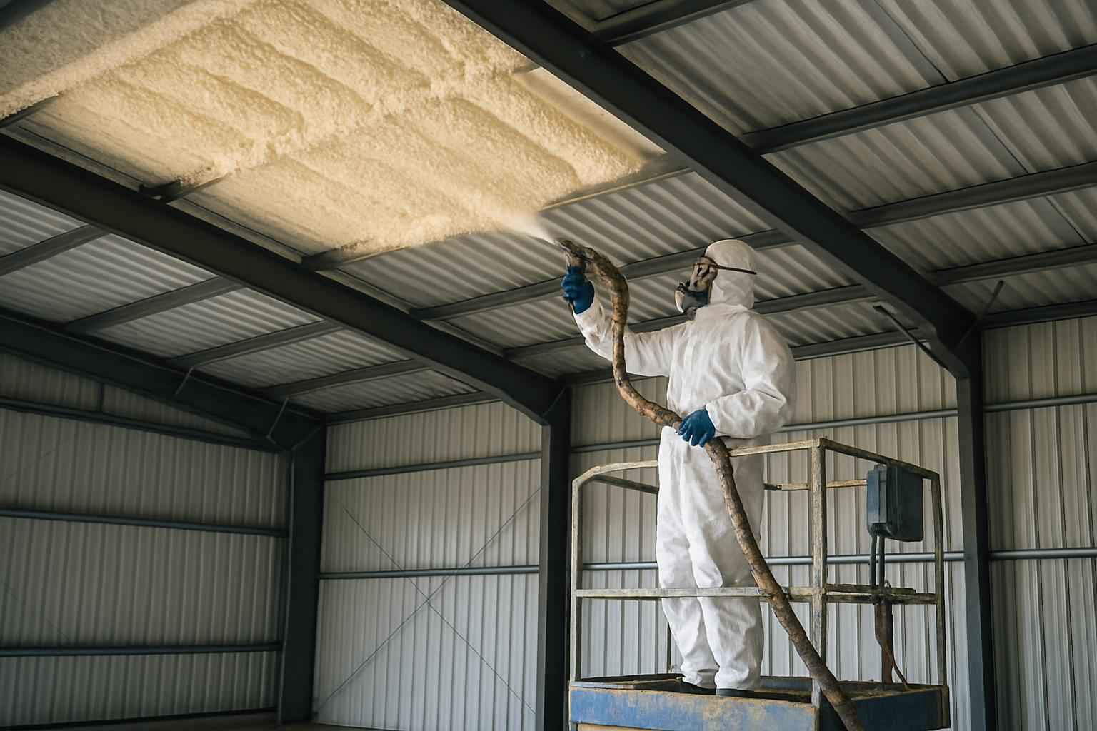 Warehouse Roof Foam Service in Round Mountain TX
