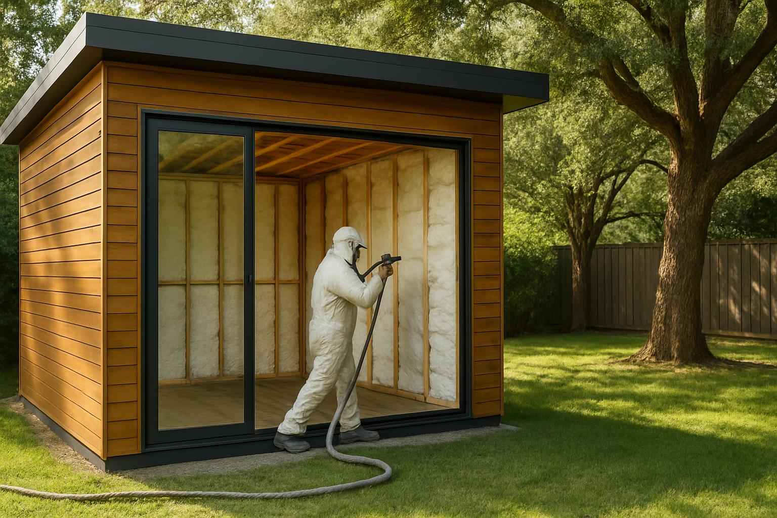 Backyard Office Foam Service in Fischer TX