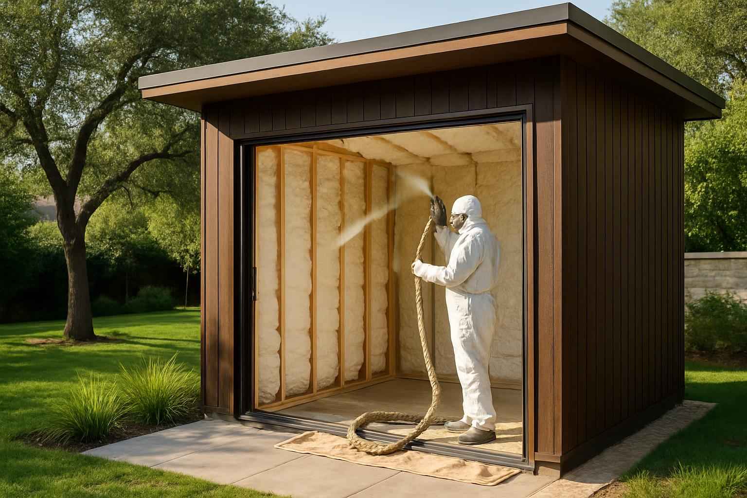 Backyard Office Foam Service in Marble Falls TX