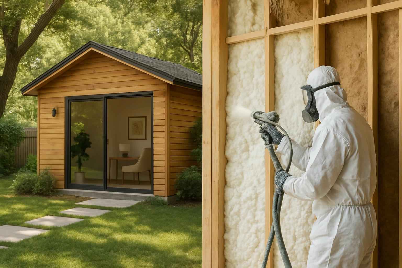 Backyard Office Foam Service in Mason TX