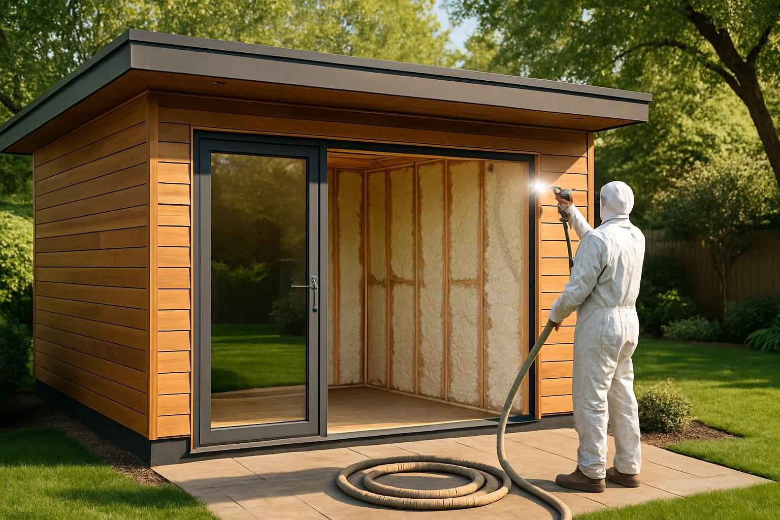 Backyard Office Foam Service in Medina TX