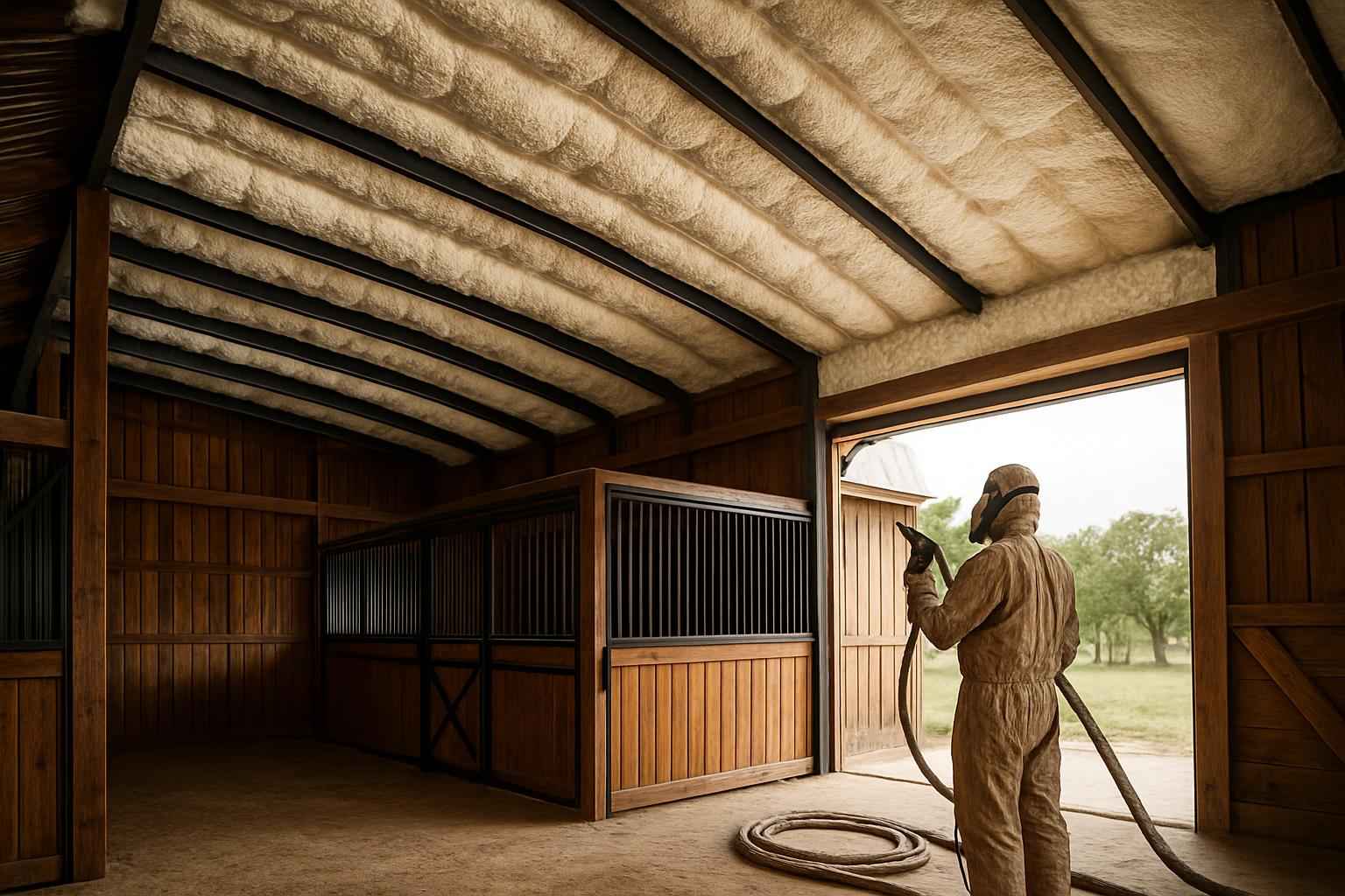 Barn Condensation Control Foam in Pipe Creek TX
