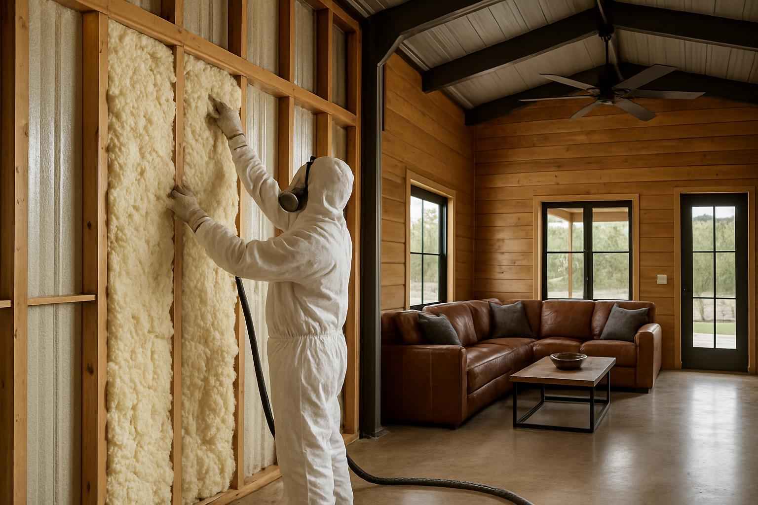 Barndominium Insulation Repair in Burnet TX