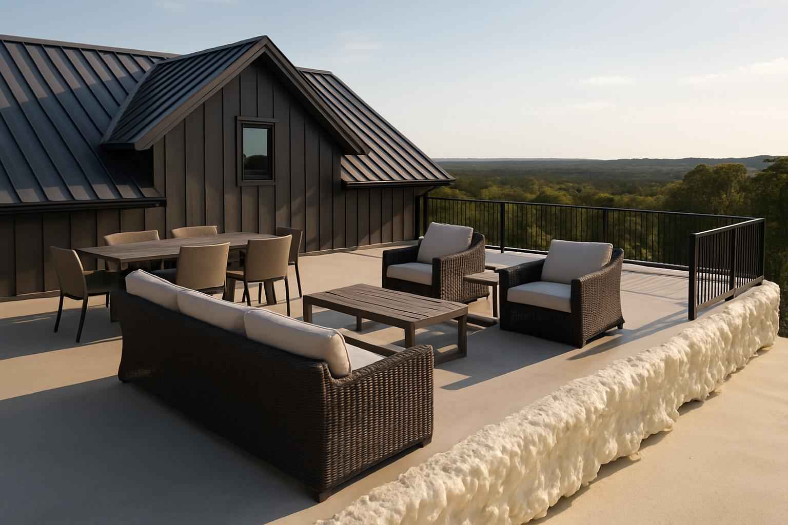 Barndominium Roof Deck Foam in Fischer TX