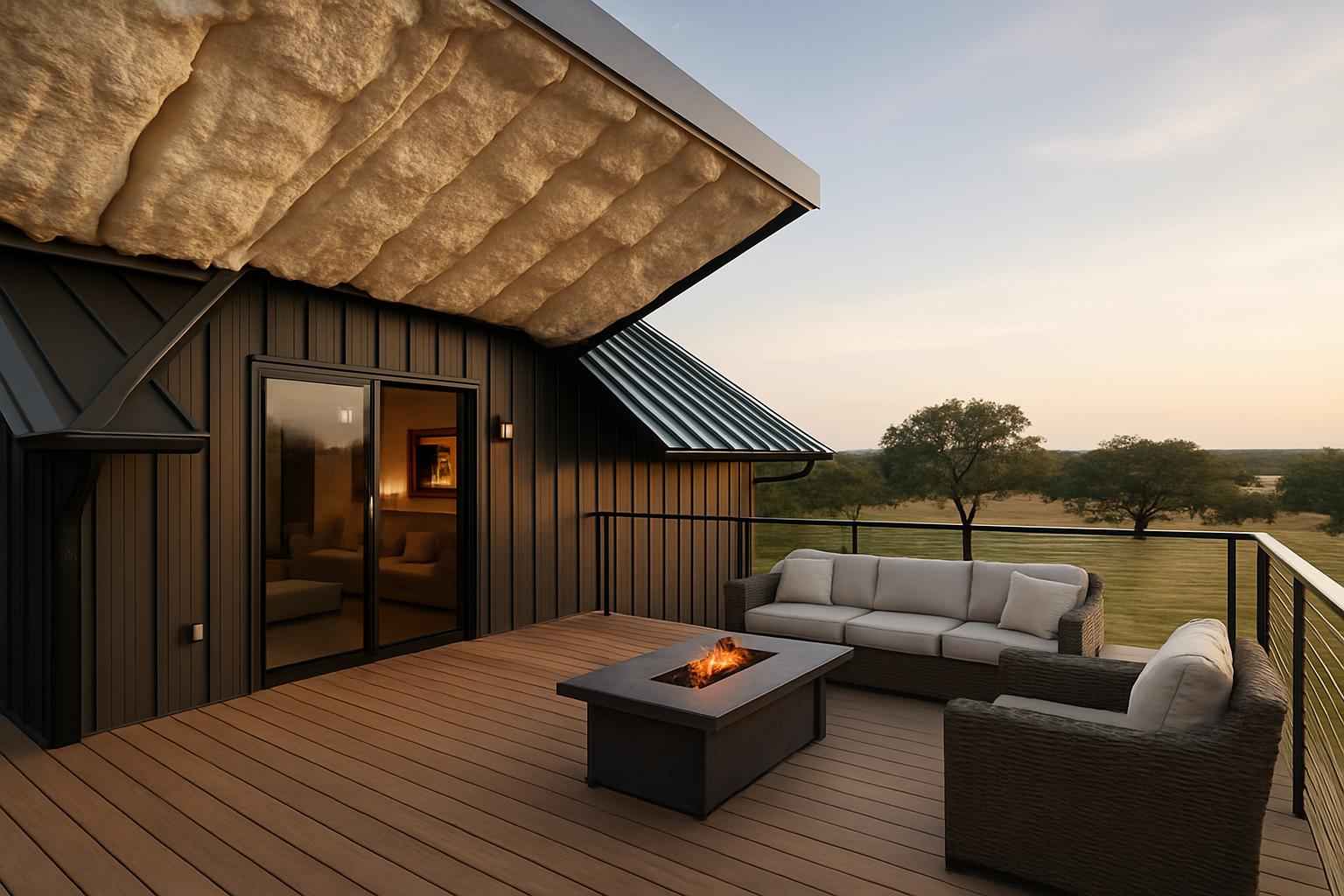 Barndominium Roof Deck Foam in Mason TX