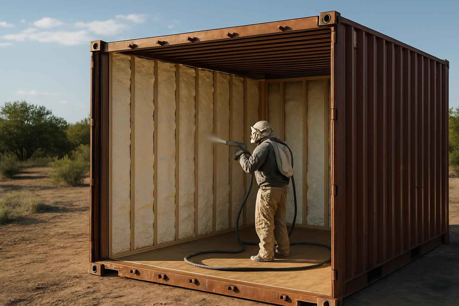 Container Retrofit Insulation in Burnet TX
