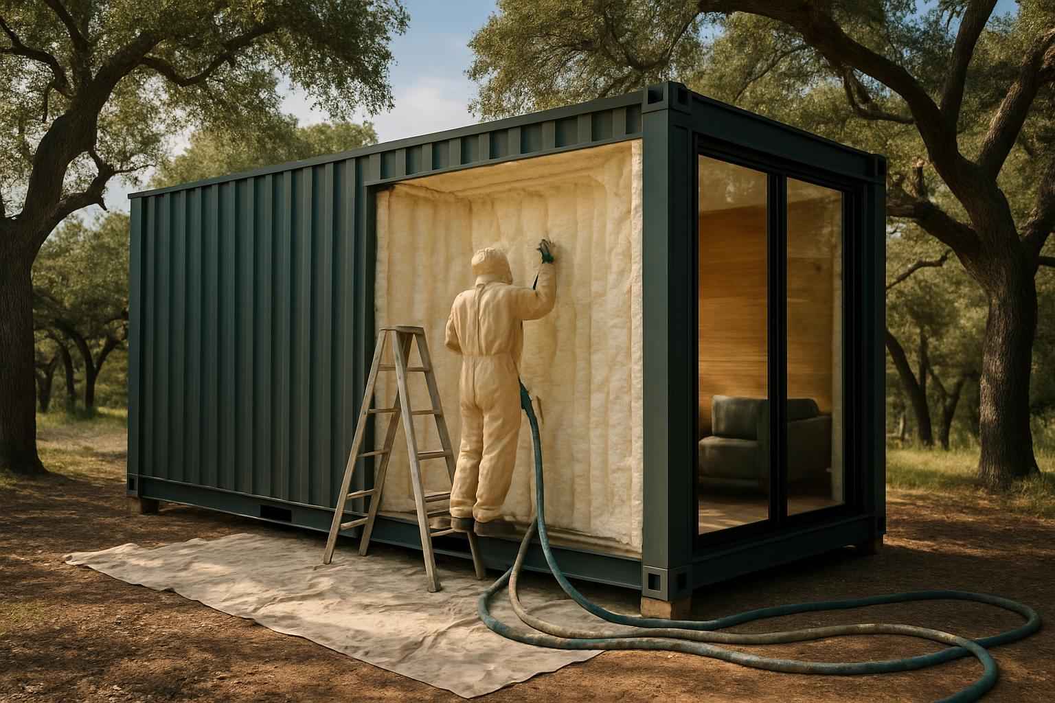 Container Retrofit Insulation in Fischer TX