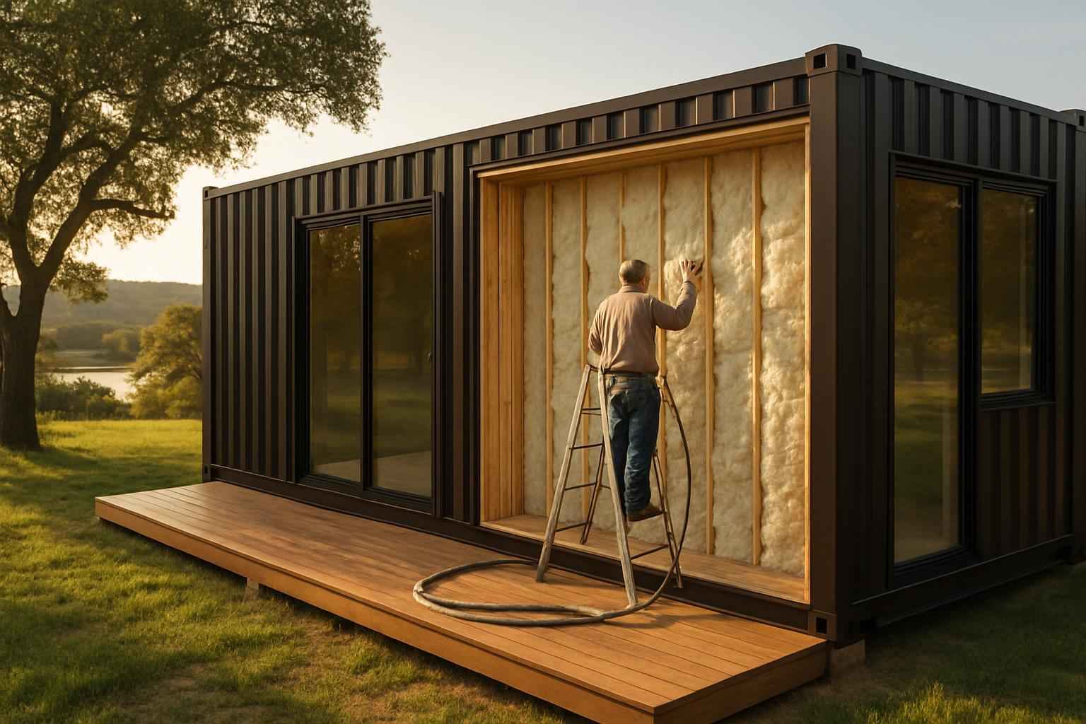 Container Retrofit Insulation in Marble Falls TX