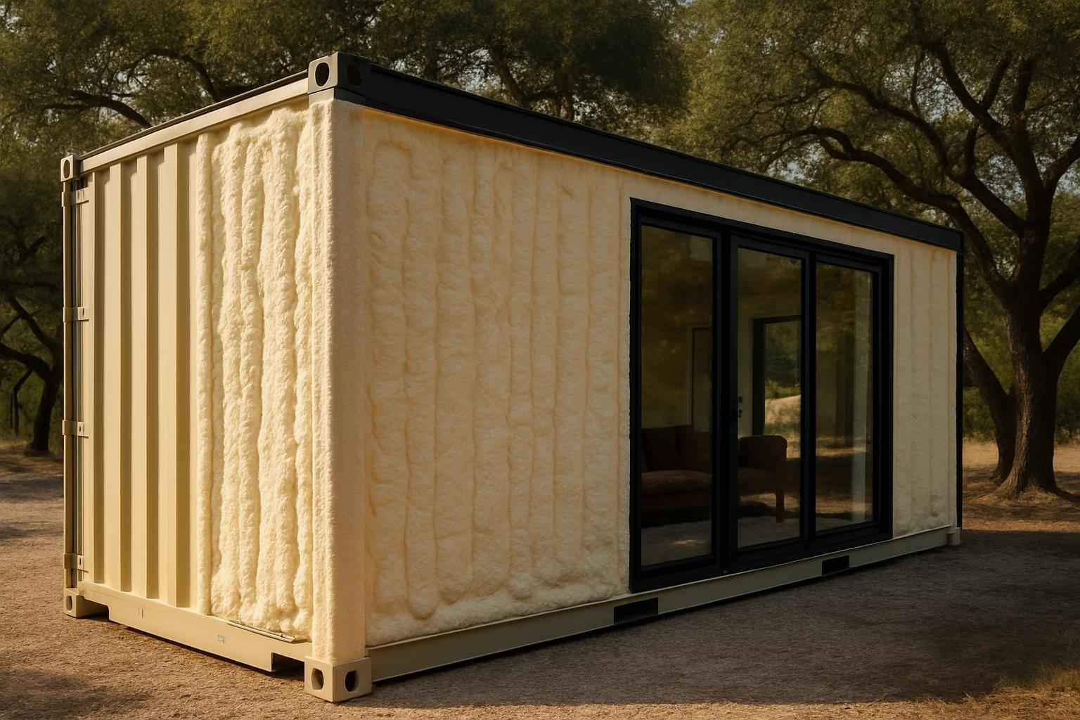 Container Retrofit Insulation in Pipe Creek TX