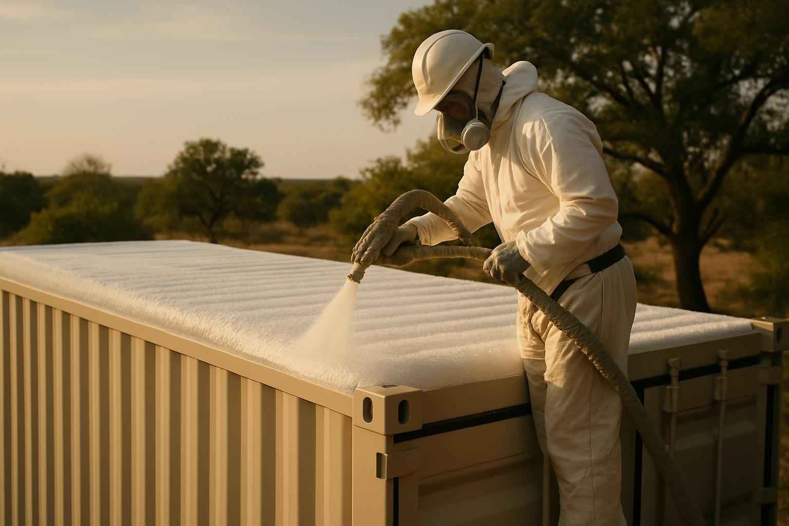 Container Roof Foam Installer in Burnet TX
