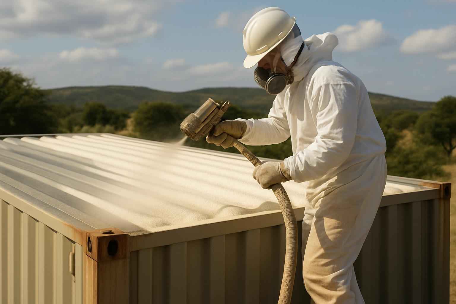 Container Roof Foam Installer in Mason TX