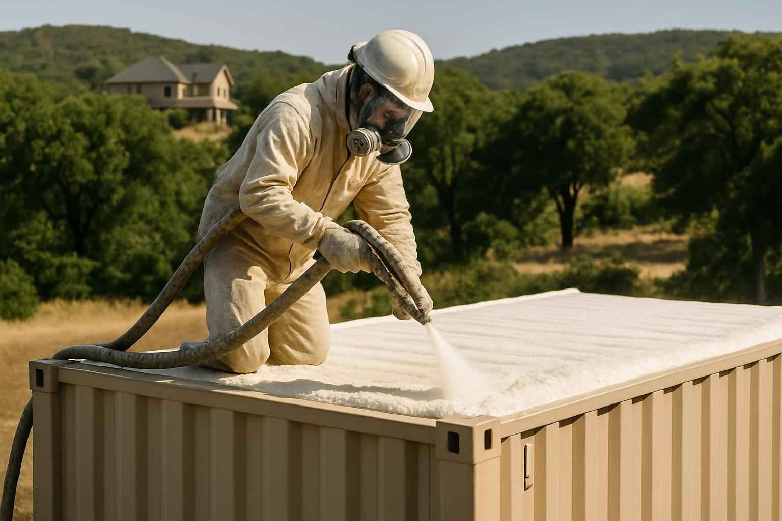 Container Roof Foam Installer in Pipe Creek TX