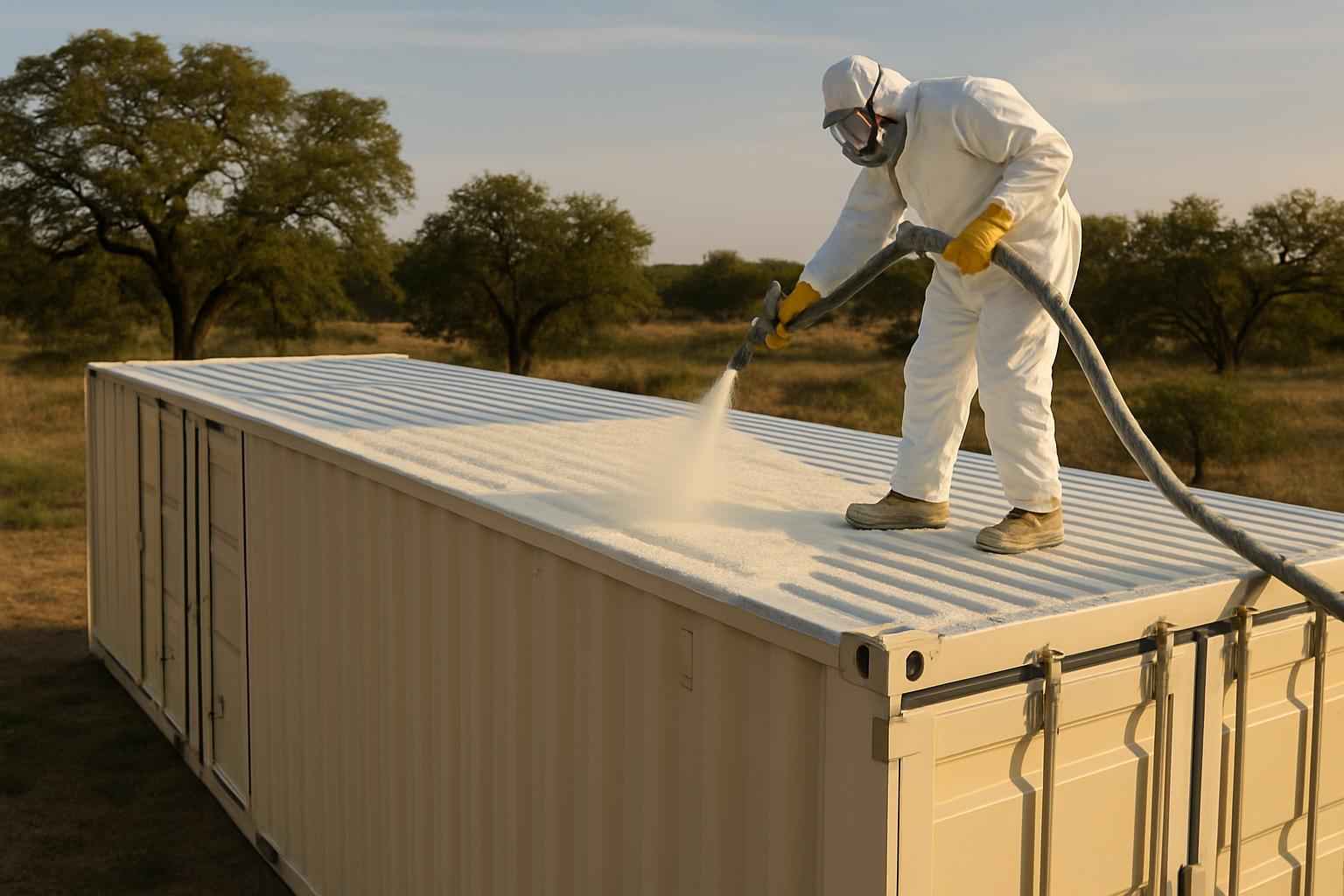 Container Roof Foam Installer In Pontotoc TX