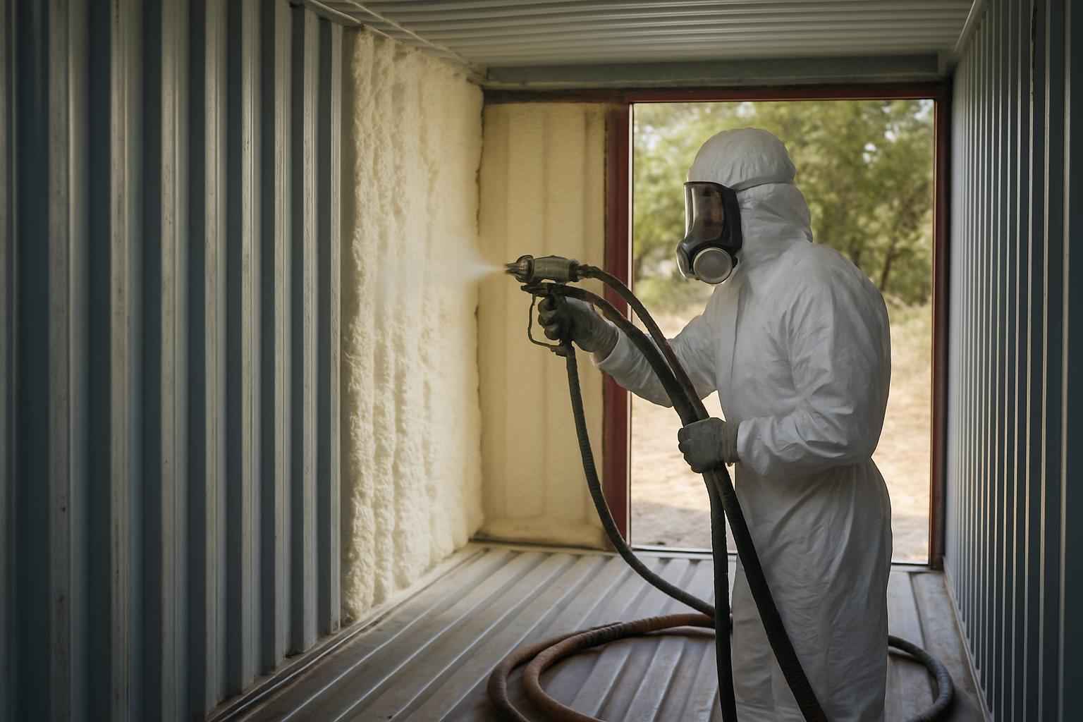 Container Wall Foam Service in Pipe Creek TX