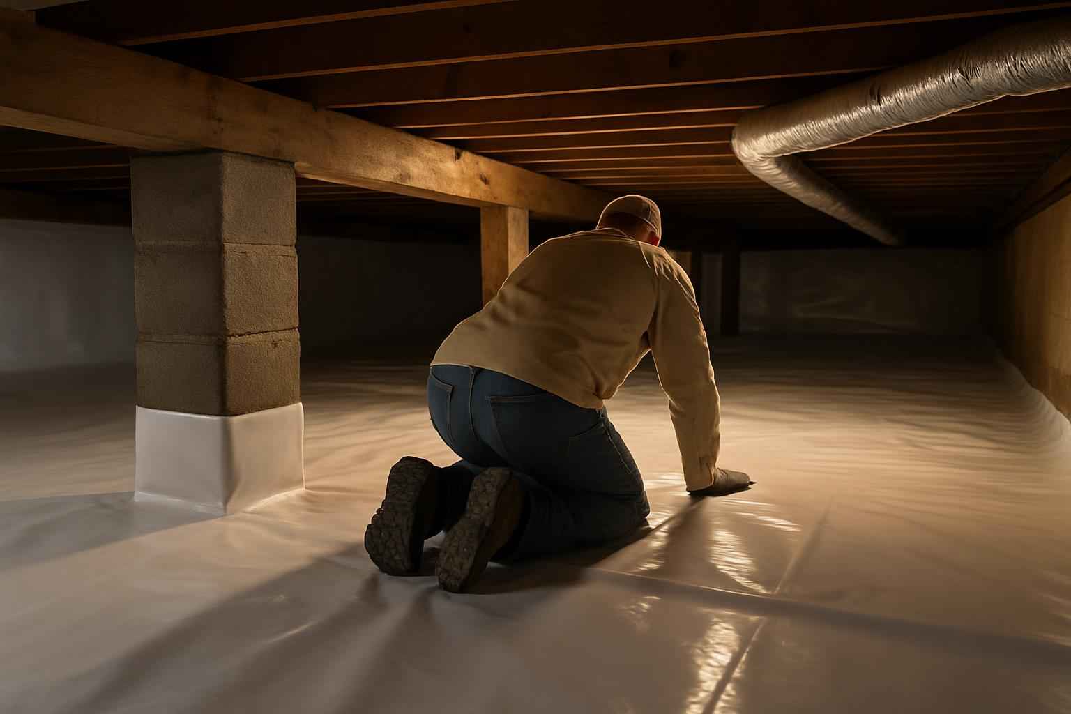 Crawl Space Vapor Barrier Installation in Burnet TX
