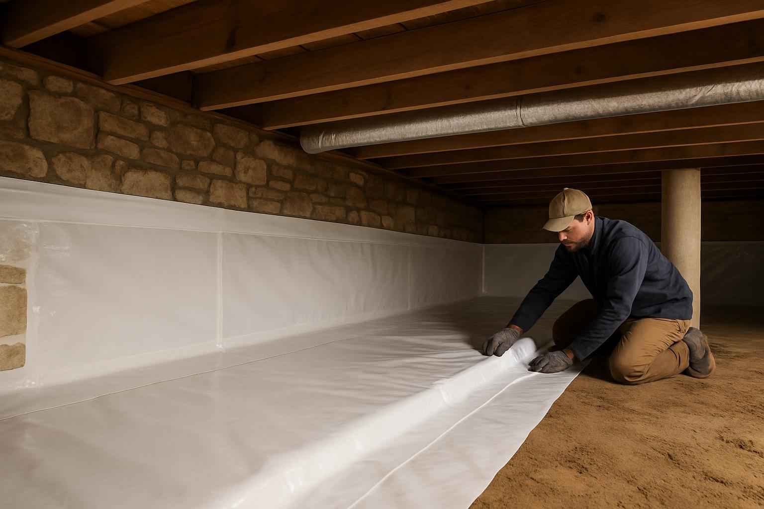 Crawl Space Vapor Barrier Installation in Medina TX