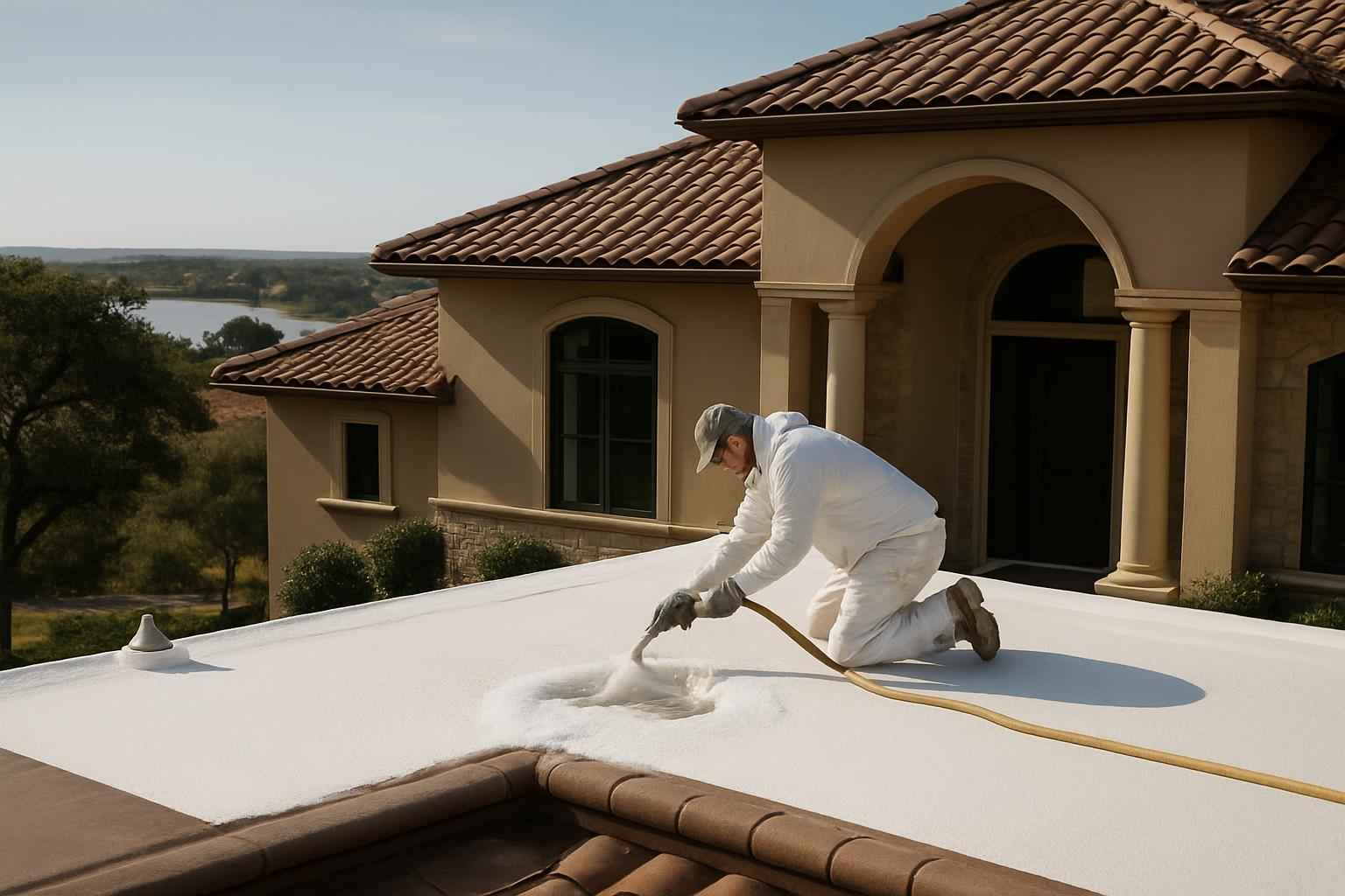 Foam Roof Leak Repair Service in Marble Falls TX